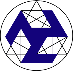 Antahkarana-symbool ingetekend op lijnmodel.