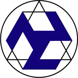 Antahkarana metasymbool: cirkel, driehoek, en kubus ineen.